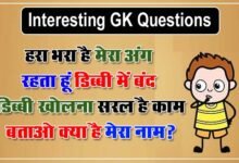 Interesting GK Questions: हरा भरा है मेरा अंग, रहता हूं डिब्‍बी में बंद, डिब्‍बी खोलना सरल है काम, बताओ क्‍या है मेरा नाम?